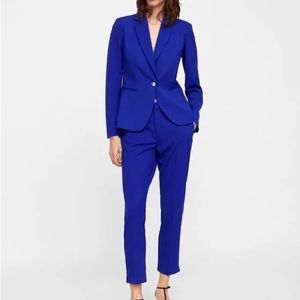 Cobalt blue zara basic suit